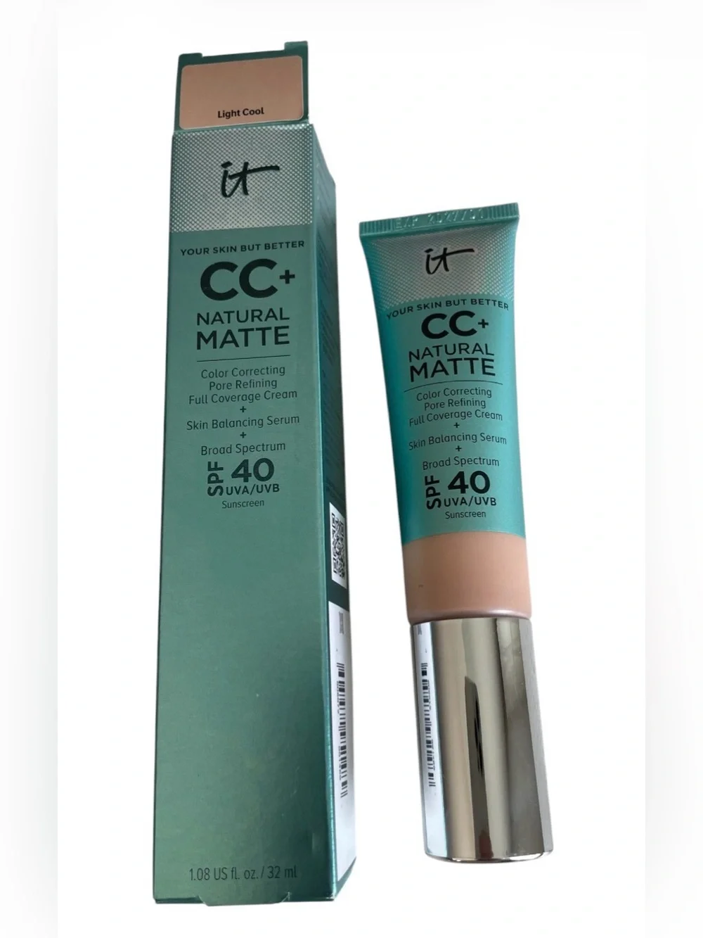 It Cosmetics LIGHT COOL Your Skin But Better 1.08 fl Oz CC+Natural Matte Cream
